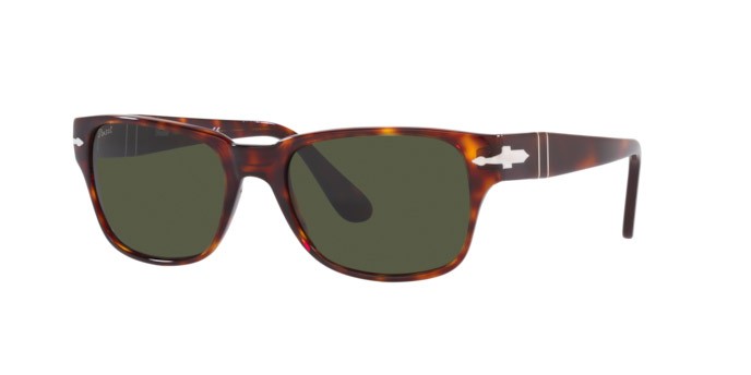Sonnenbrillen Persol PO 3288S (24/31) farbe havana form rechteckig gläser green