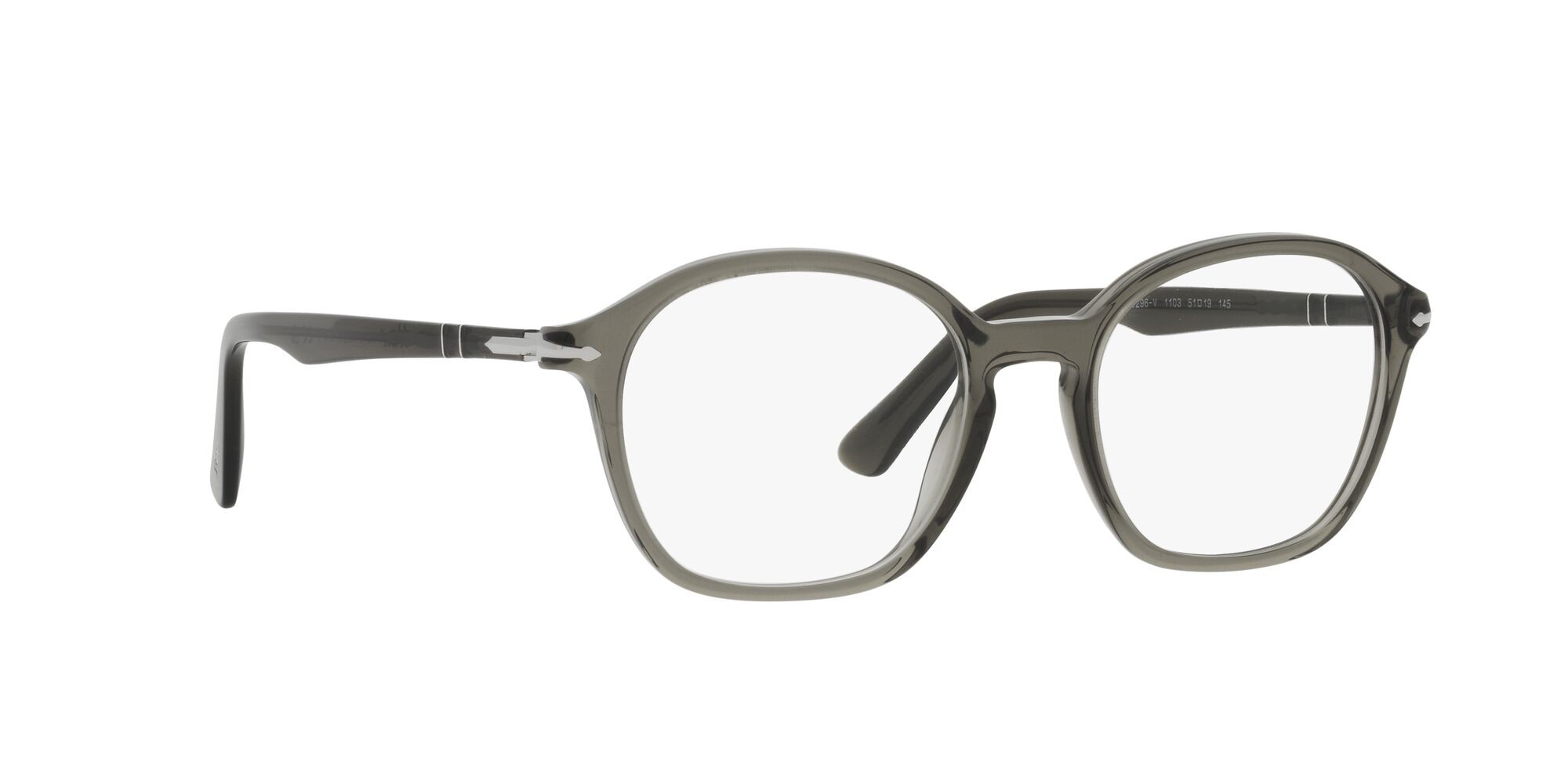 Occhiali da vista Persol PO 3296V (1103) colore opale fumo forma quadrato lenti lente demo