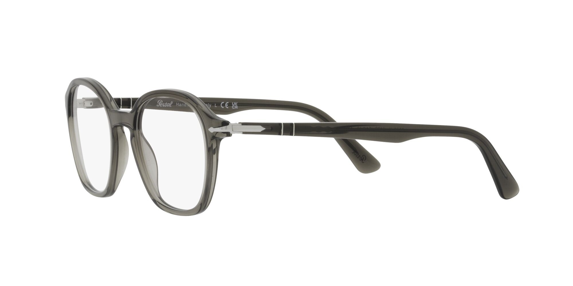 Occhiali da vista Persol PO 3296V (1103) colore opale fumo forma quadrato lenti lente demo