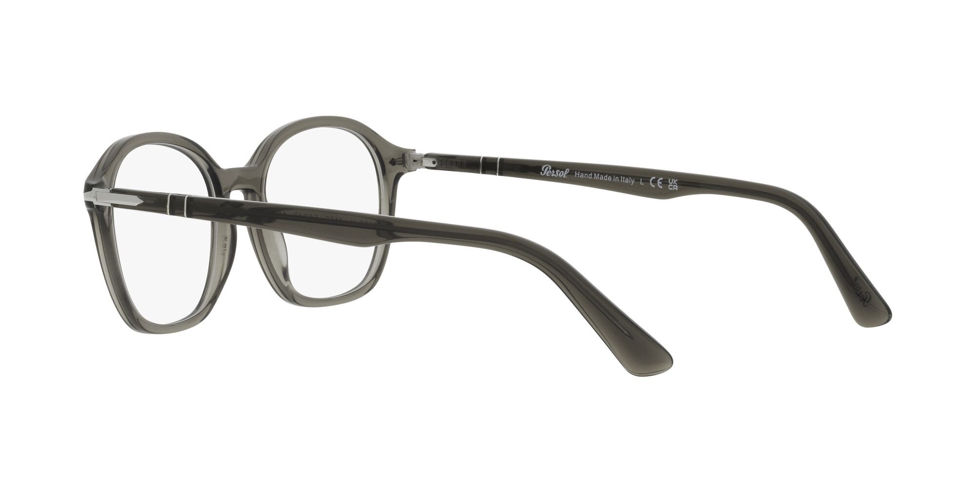 Occhiali da vista Persol PO 3296V (1103) colore opale fumo forma quadrato lenti lente demo