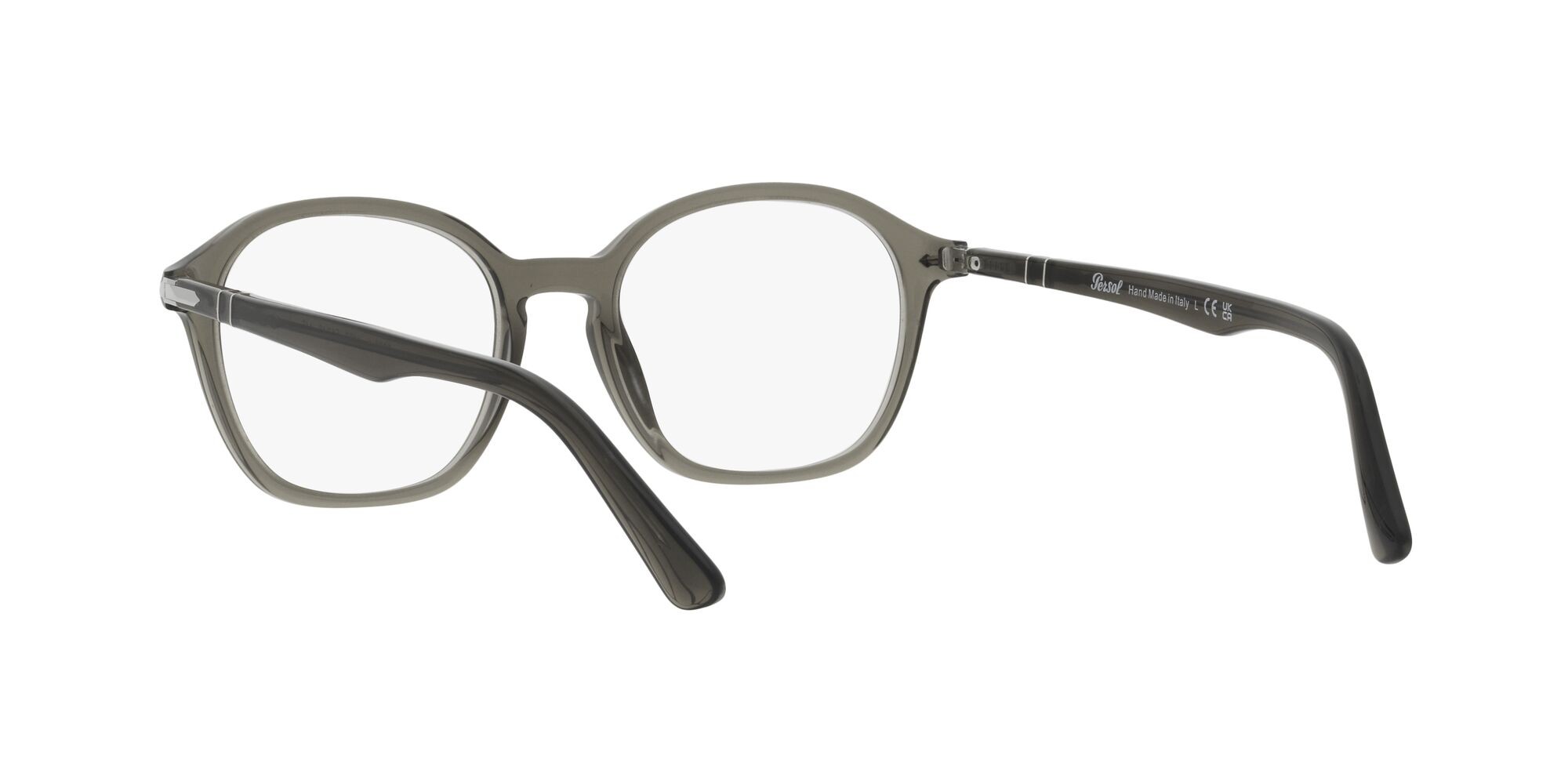 Occhiali da vista Persol PO 3296V (1103) colore opale fumo forma quadrato lenti lente demo