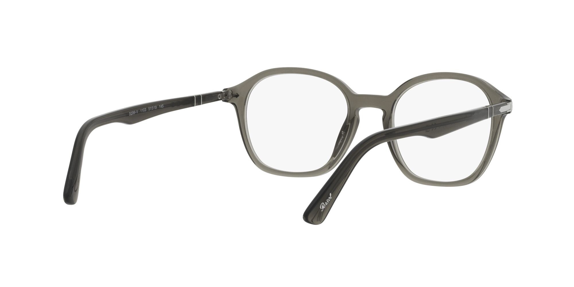 Occhiali da vista Persol PO 3296V (1103) colore opale fumo forma quadrato lenti lente demo