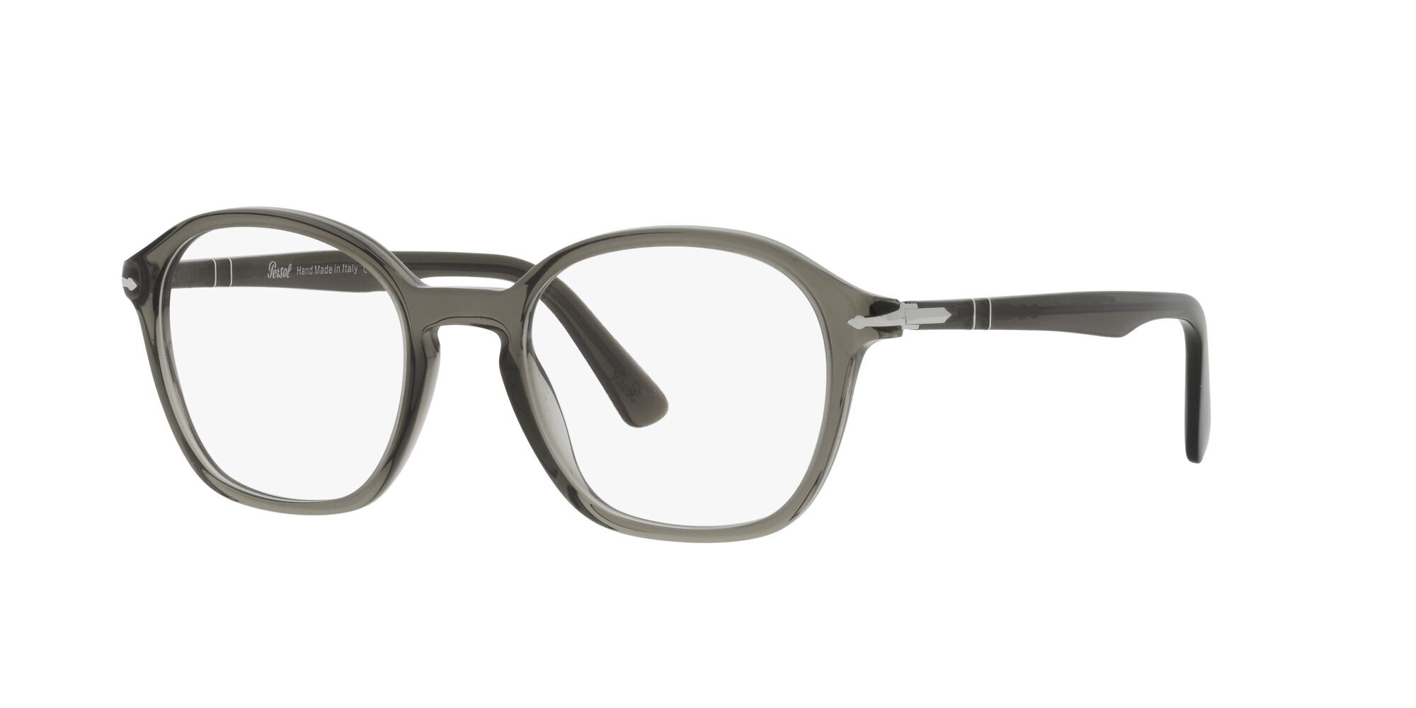 Occhiali da vista Persol PO 3296V (1103) colore opale fumo forma quadrato lenti lente demo