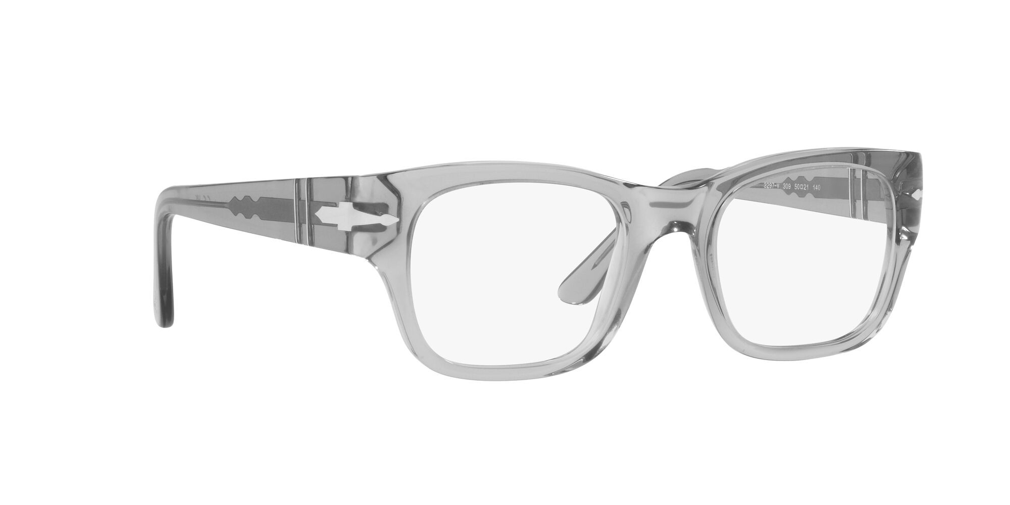 Occhiali da vista Persol PO 3297V (309) colore grigio trasparente forma rettangolare lenti lente demo