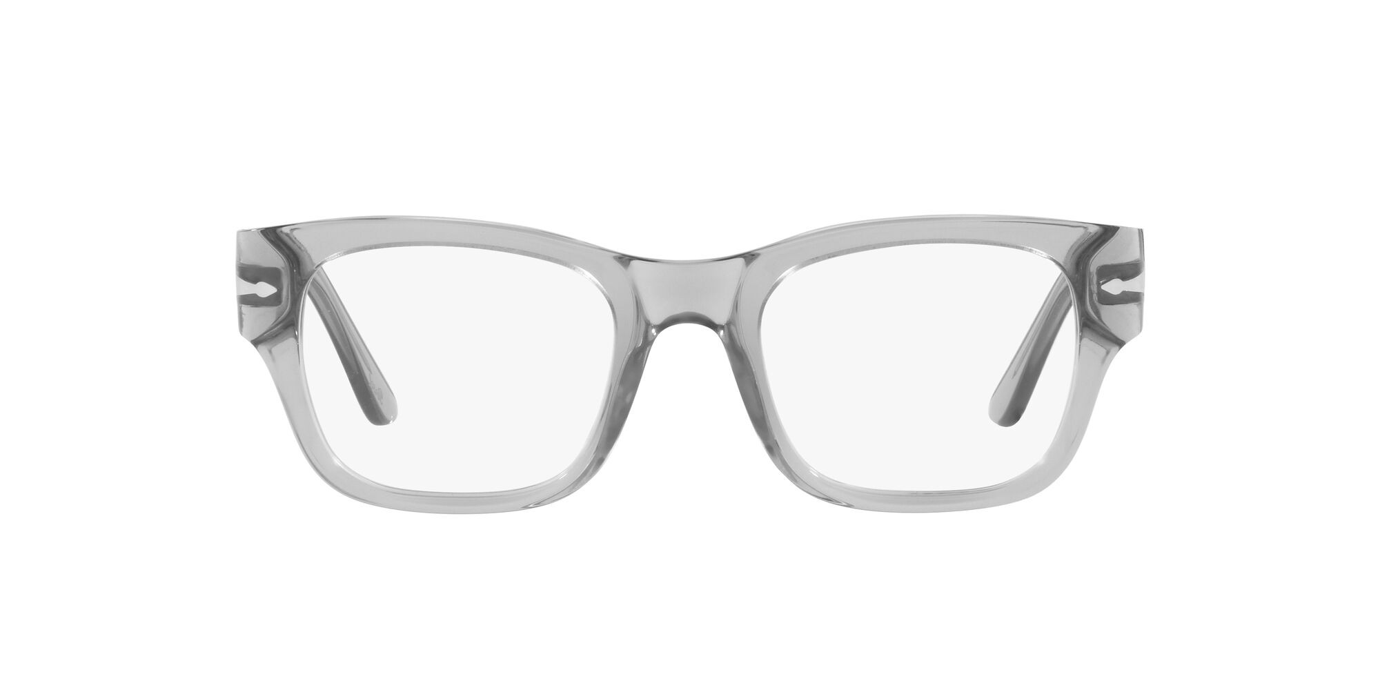 Occhiali da vista Persol PO 3297V (309) colore grigio trasparente forma rettangolare lenti lente demo