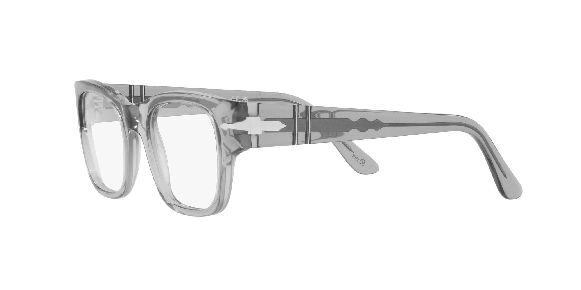 Occhiali da vista Persol PO 3297V (309) colore grigio trasparente forma rettangolare lenti lente demo