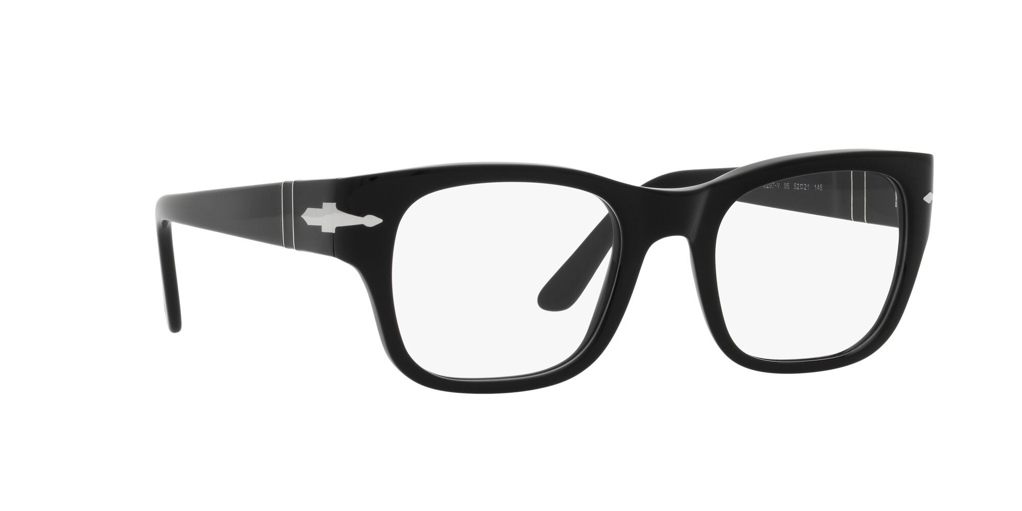 Eyeglasses Persol PO 3297V (95) color nero shape rectangle lenses lente demo