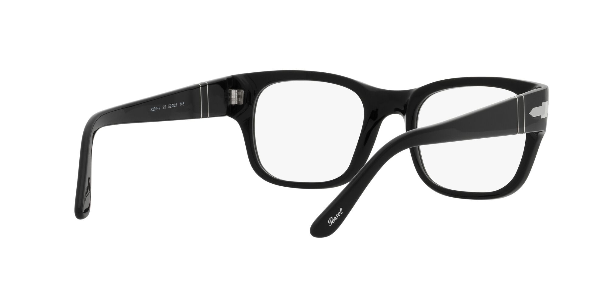 Eyeglasses Persol PO 3297V (95) color nero shape rectangle lenses lente demo
