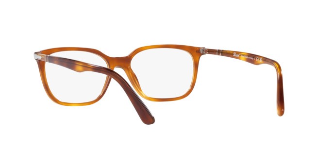 Occhiali da vista Persol PO 3298V (96) colore terra di siena forma rettangolare lenti lente demo
