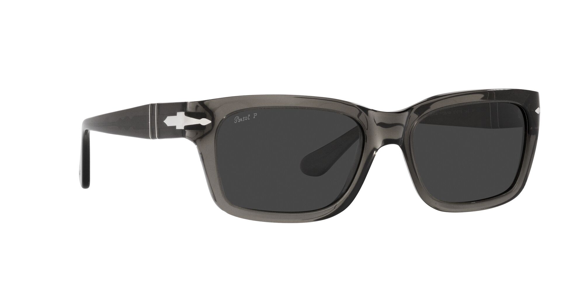Occhiali da sole Persol PO 3301S (110348) colore opale fumo forma rettangolare lenti polarized grigio scuro
