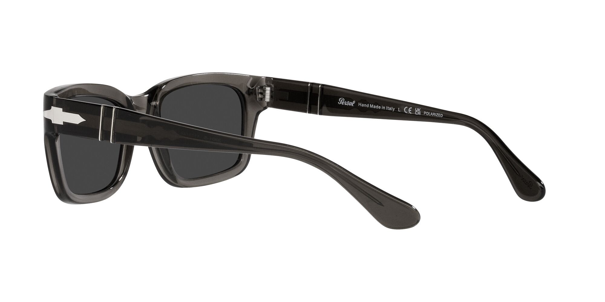 Occhiali da sole Persol PO 3301S (110348) colore opale fumo forma rettangolare lenti polarized grigio scuro