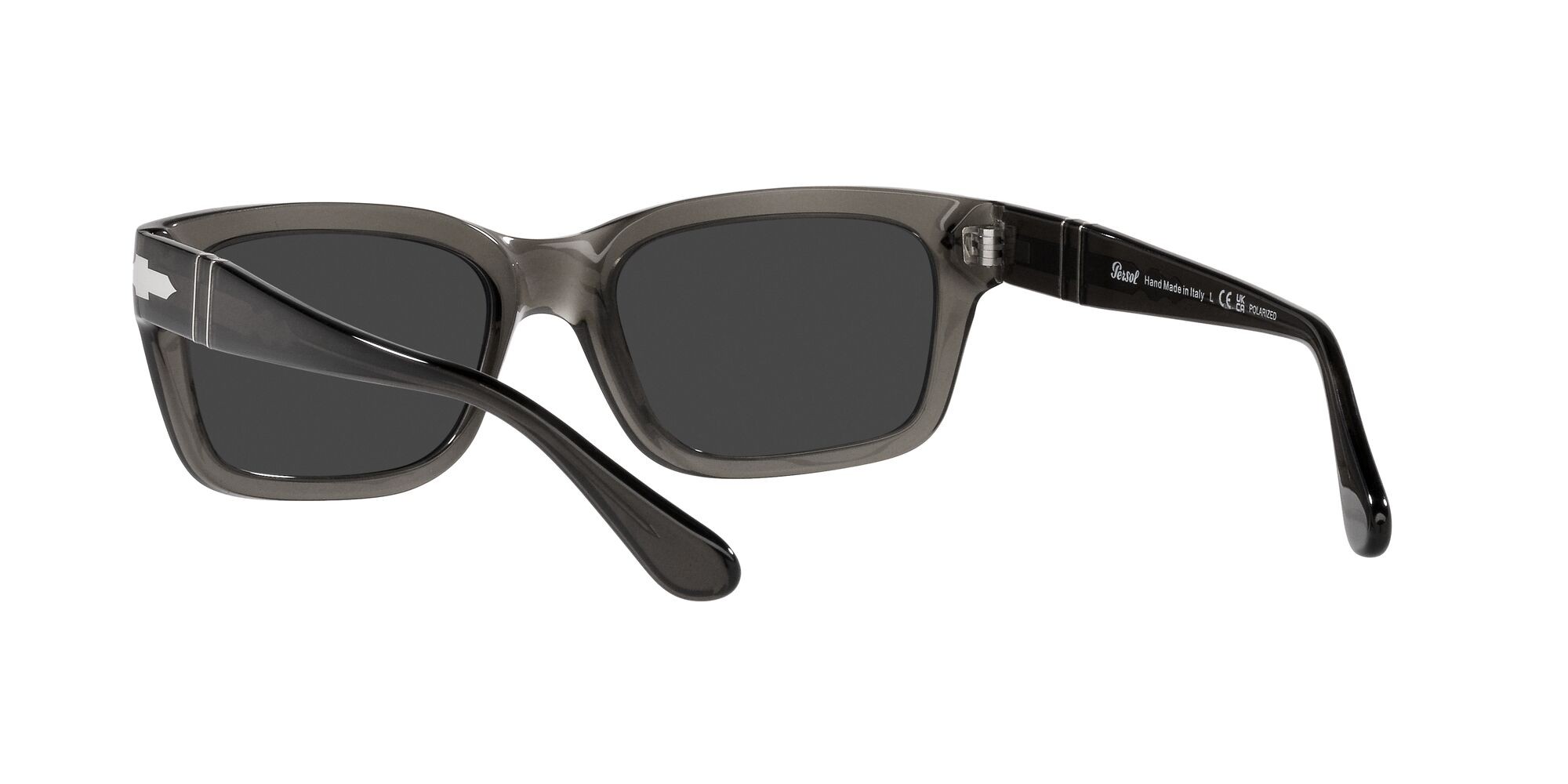 Occhiali da sole Persol PO 3301S (110348) colore opale fumo forma rettangolare lenti polarized grigio scuro