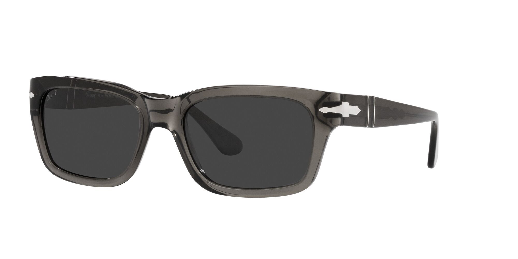 Occhiali da sole Persol PO 3301S (110348) colore opale fumo forma rettangolare lenti polarized grigio scuro