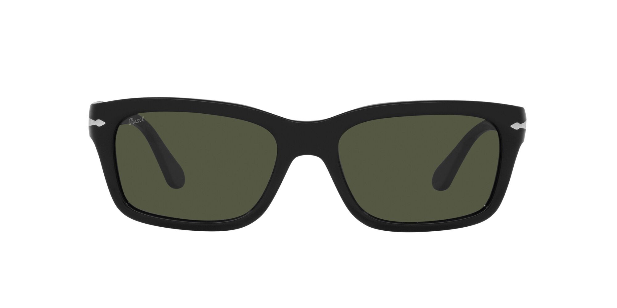 Occhiali da sole Persol PO 3301S (95/31) colore nero forma rettangolare lenti verde