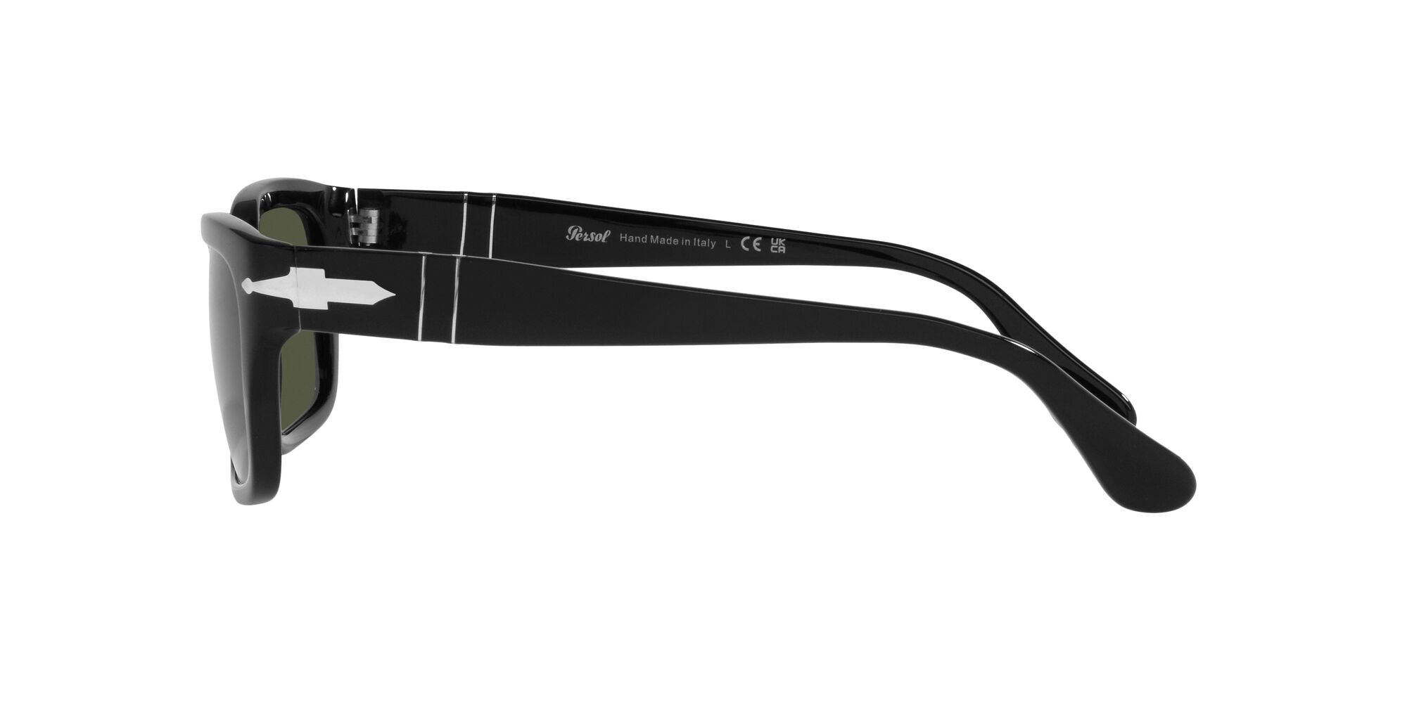 Occhiali da sole Persol PO 3301S (95/31) colore nero forma rettangolare lenti verde