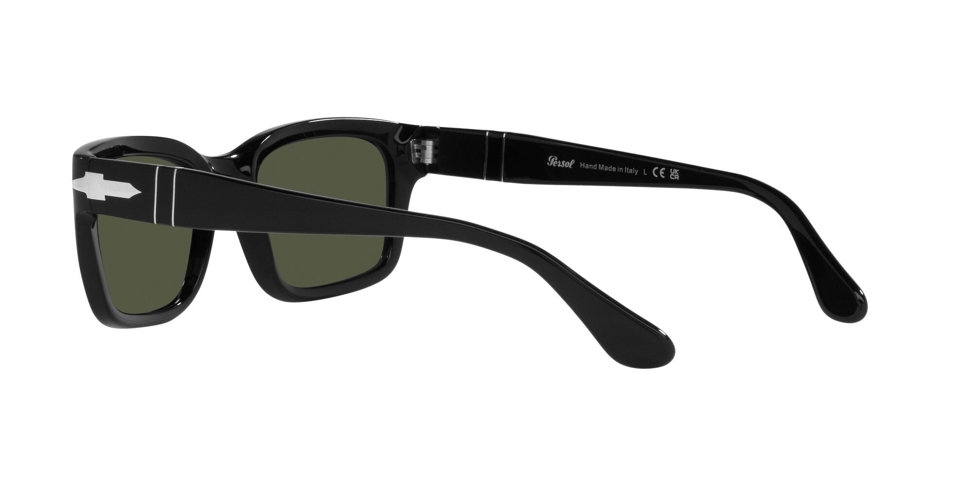 Occhiali da sole Persol PO 3301S (95/31) colore nero forma rettangolare lenti verde
