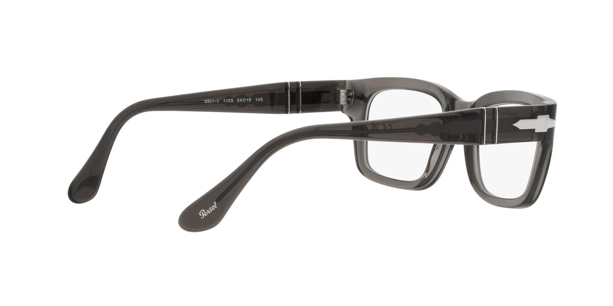 Brillen Persol PO 3301V (1103) farbe opale fumo form rechteckig gläser lente demo