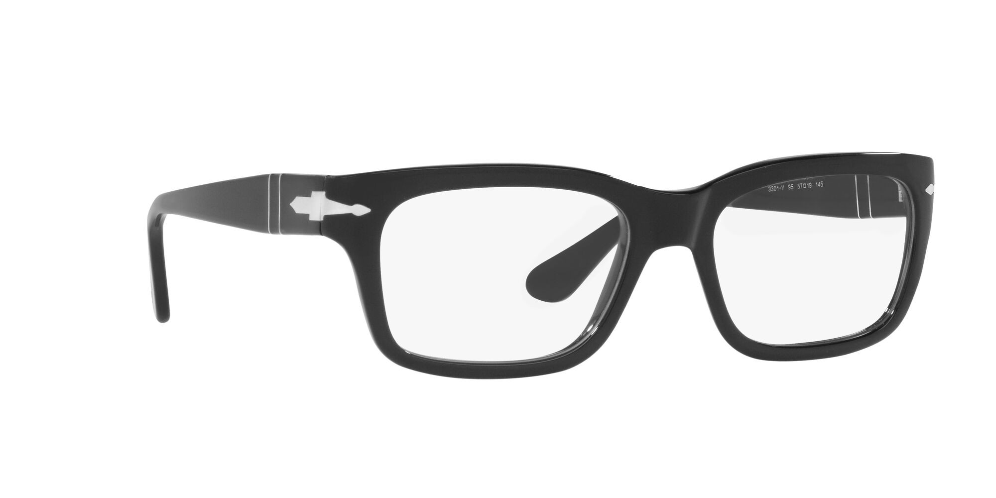 Occhiali da vista Persol PO 3301V (95) colore nero forma rettangolare lenti lente demo