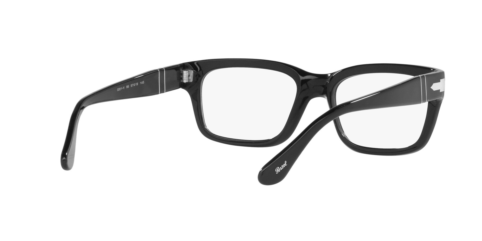 Occhiali da vista Persol PO 3301V (95) colore nero forma rettangolare lenti lente demo
