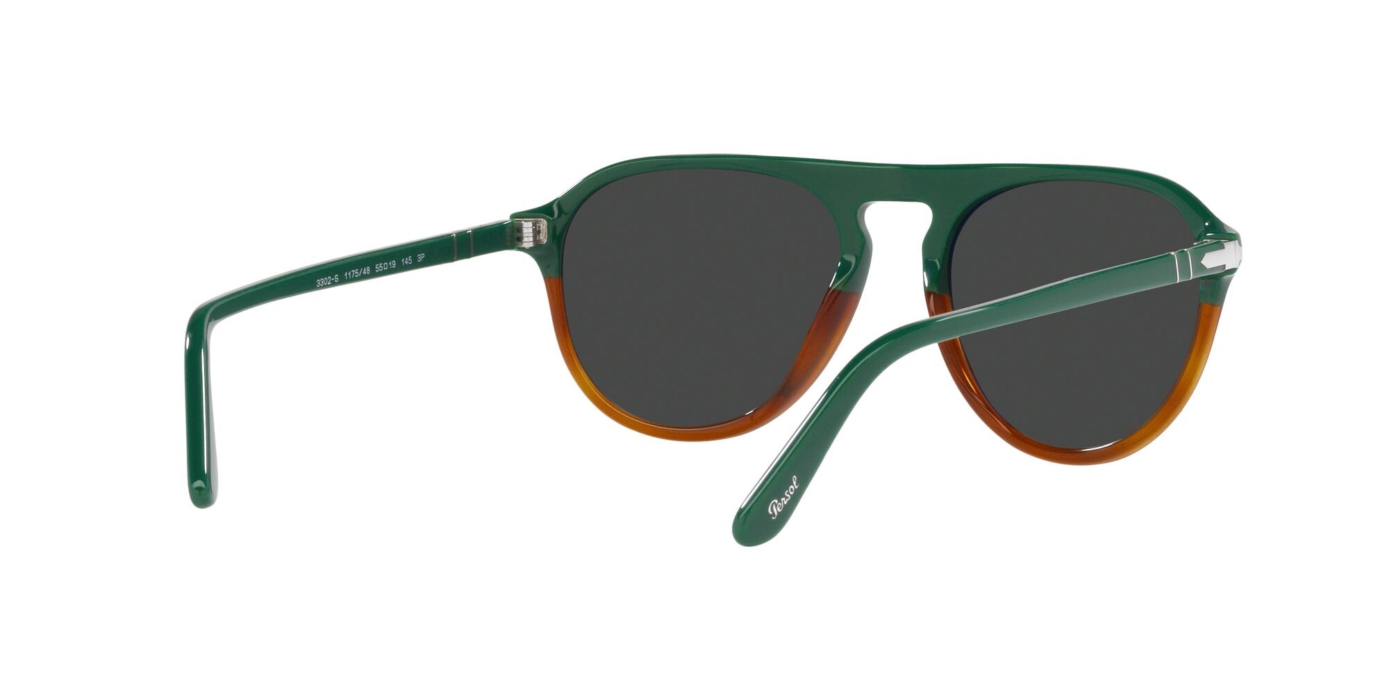 Sonnenbrillen Persol PO 3302S (117548) farbe verde form aviator gläser polarizzata nero