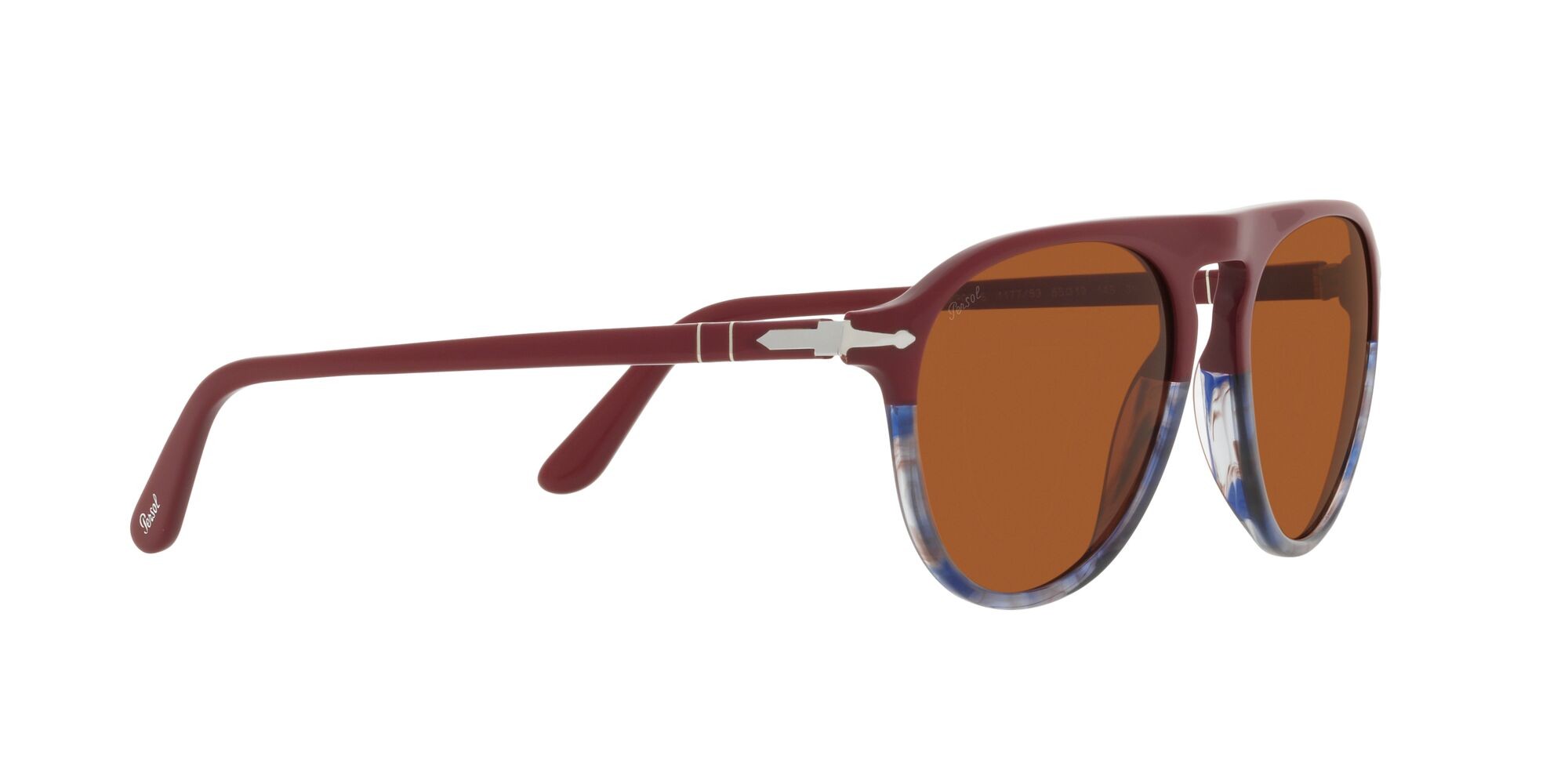 Occhiali da sole Persol PO 3302S (117753) colore bordeaux forma aviator lenti marrone