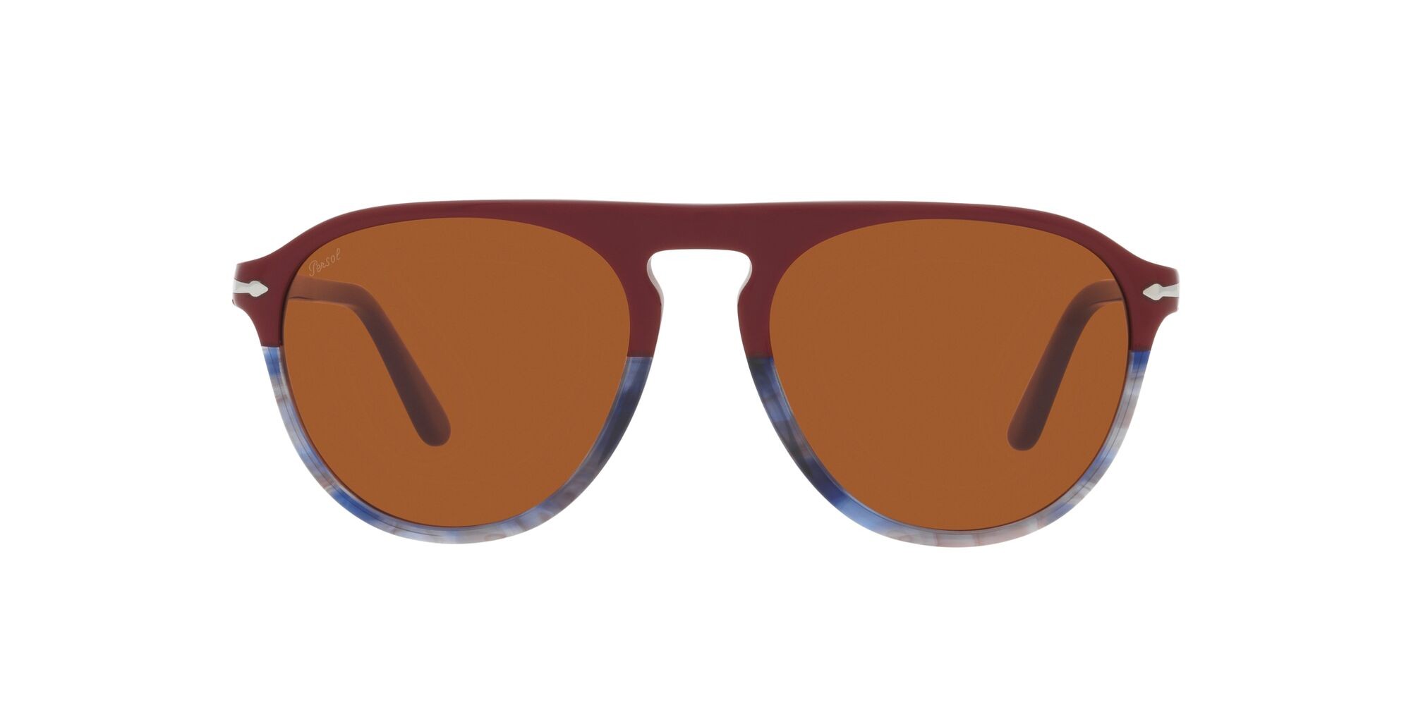 Occhiali da sole Persol PO 3302S (117753) colore bordeaux forma aviator lenti marrone