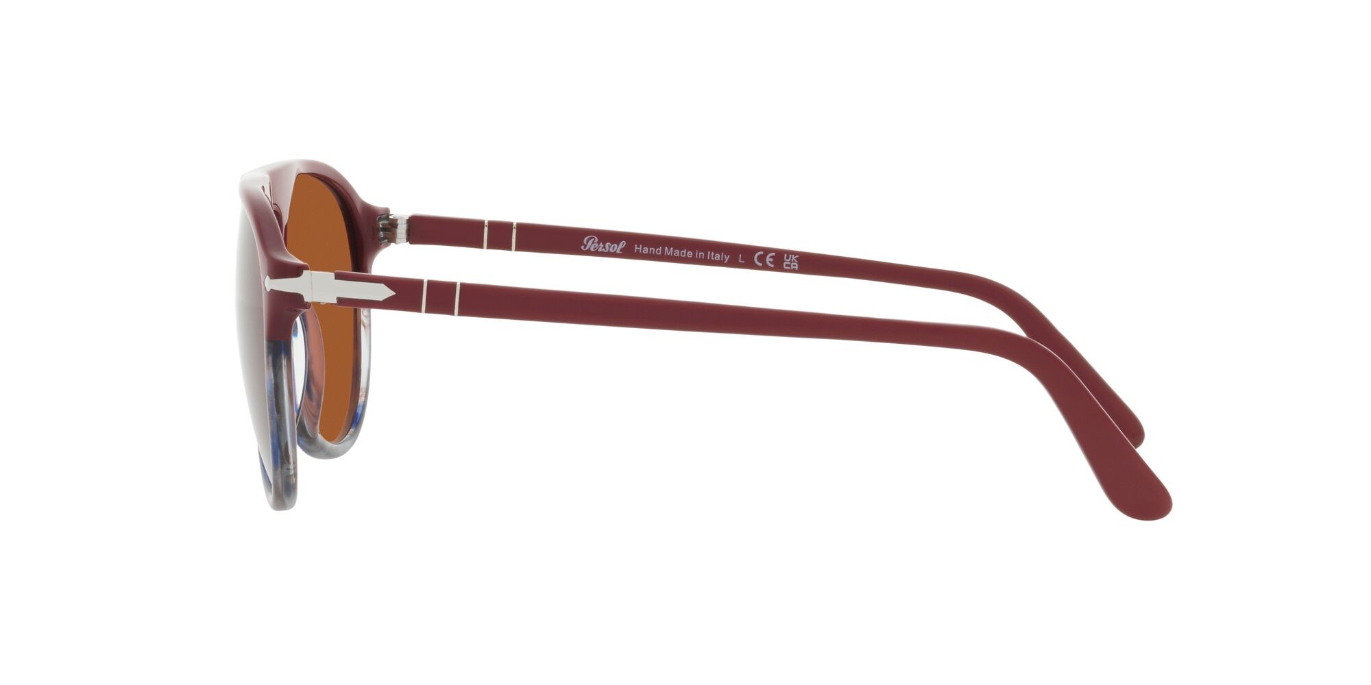 Occhiali da sole Persol PO 3302S (117753) colore bordeaux forma aviator lenti marrone