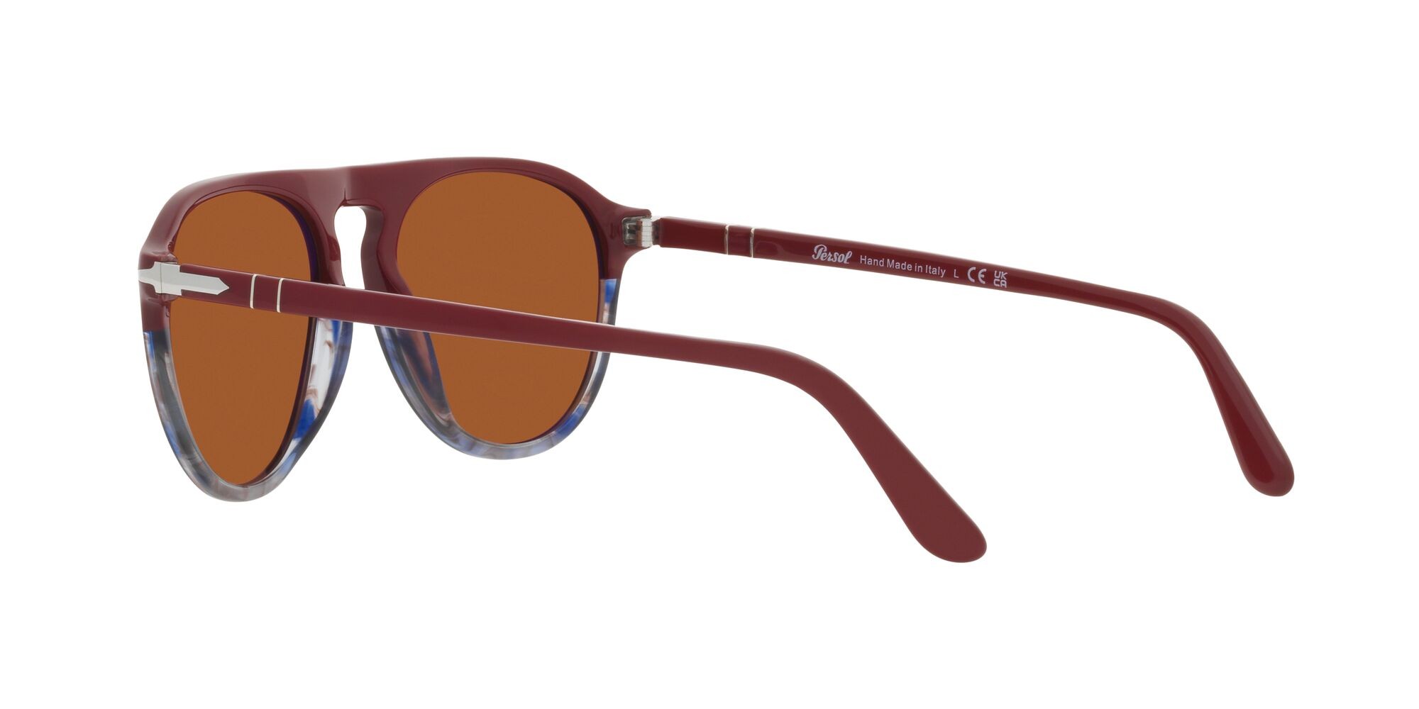Occhiali da sole Persol PO 3302S (117753) colore bordeaux forma aviator lenti marrone