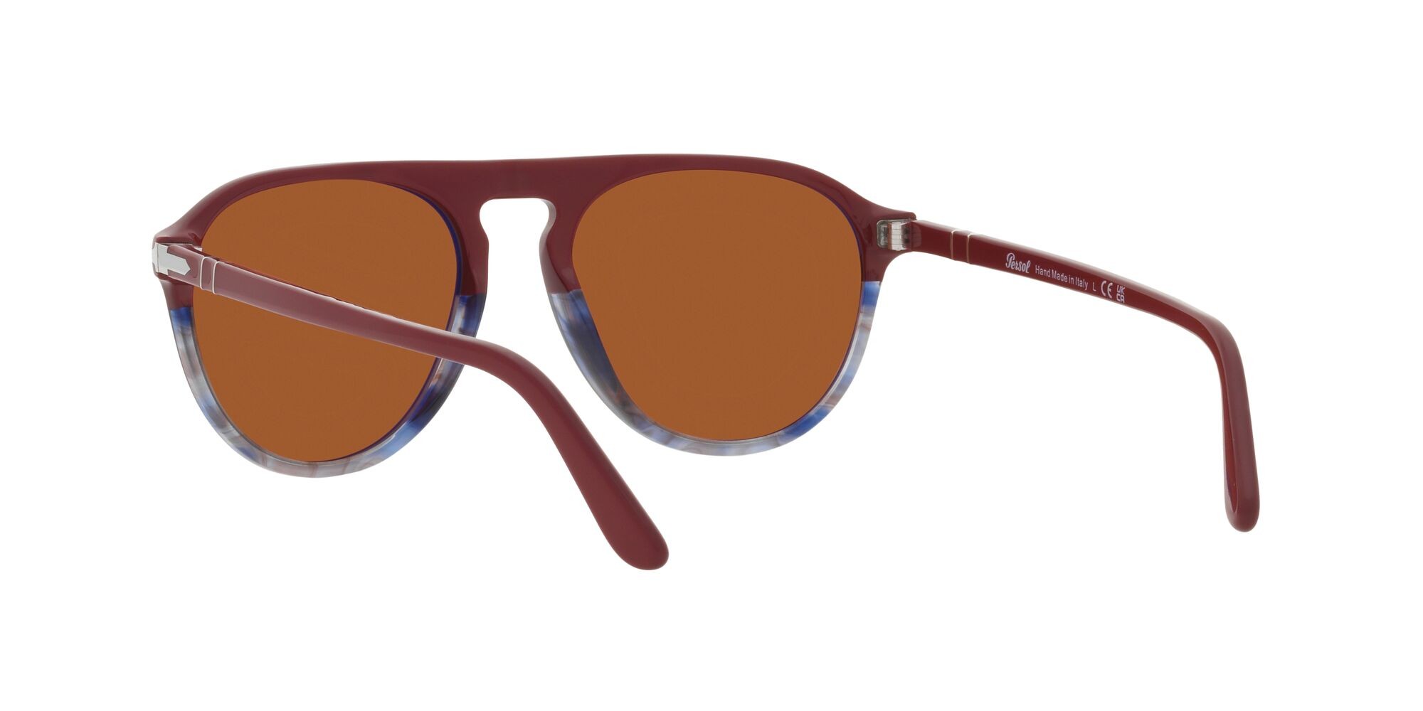 Occhiali da sole Persol PO 3302S (117753) colore bordeaux forma aviator lenti marrone