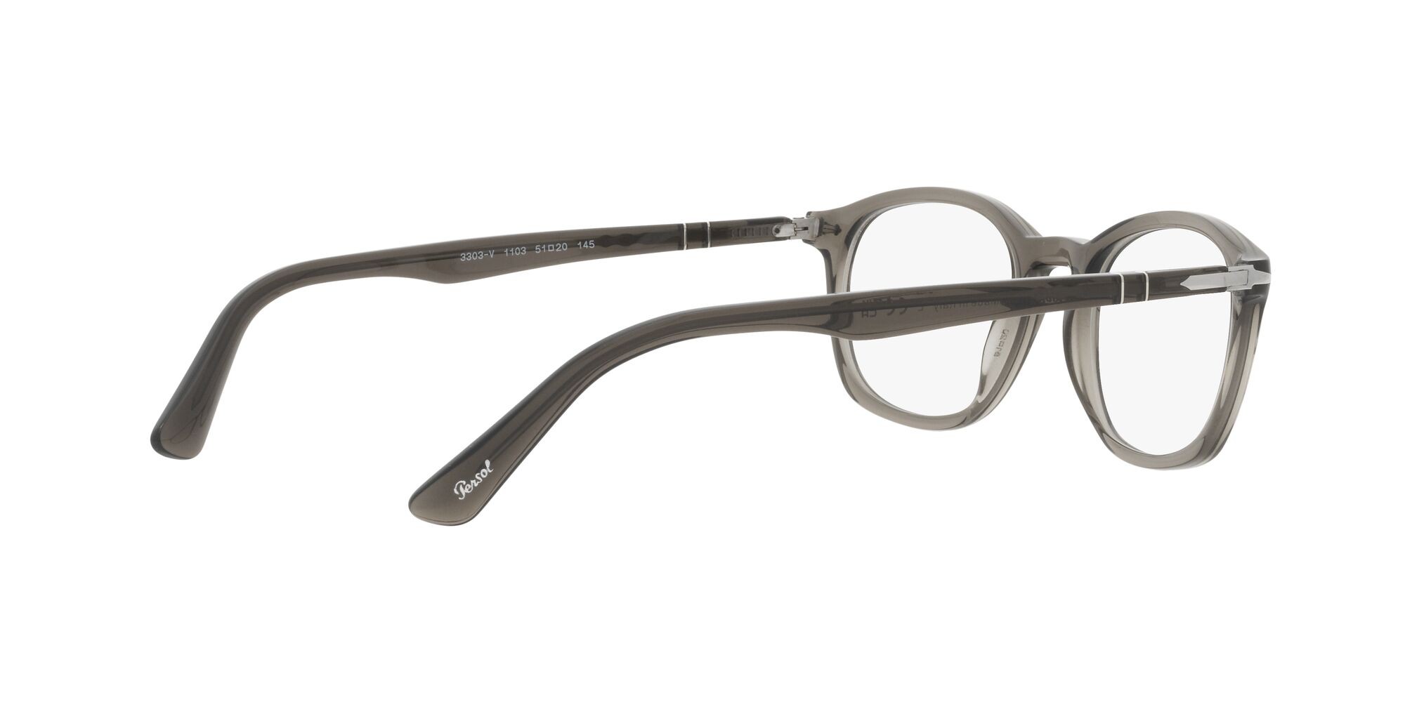 Brillen Persol PO 3303V (1103) farbe grigio talpa trasparente form quadratisch gläser lente demo