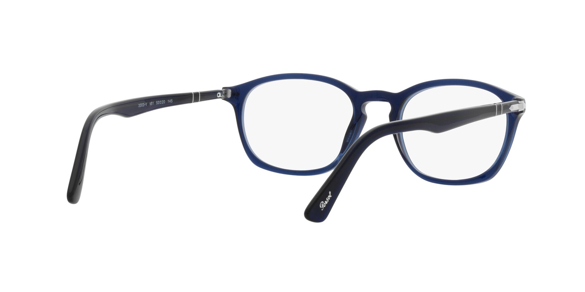 Brillen Persol PO 3303V (181) farbe blu form quadratisch gläser lente demo