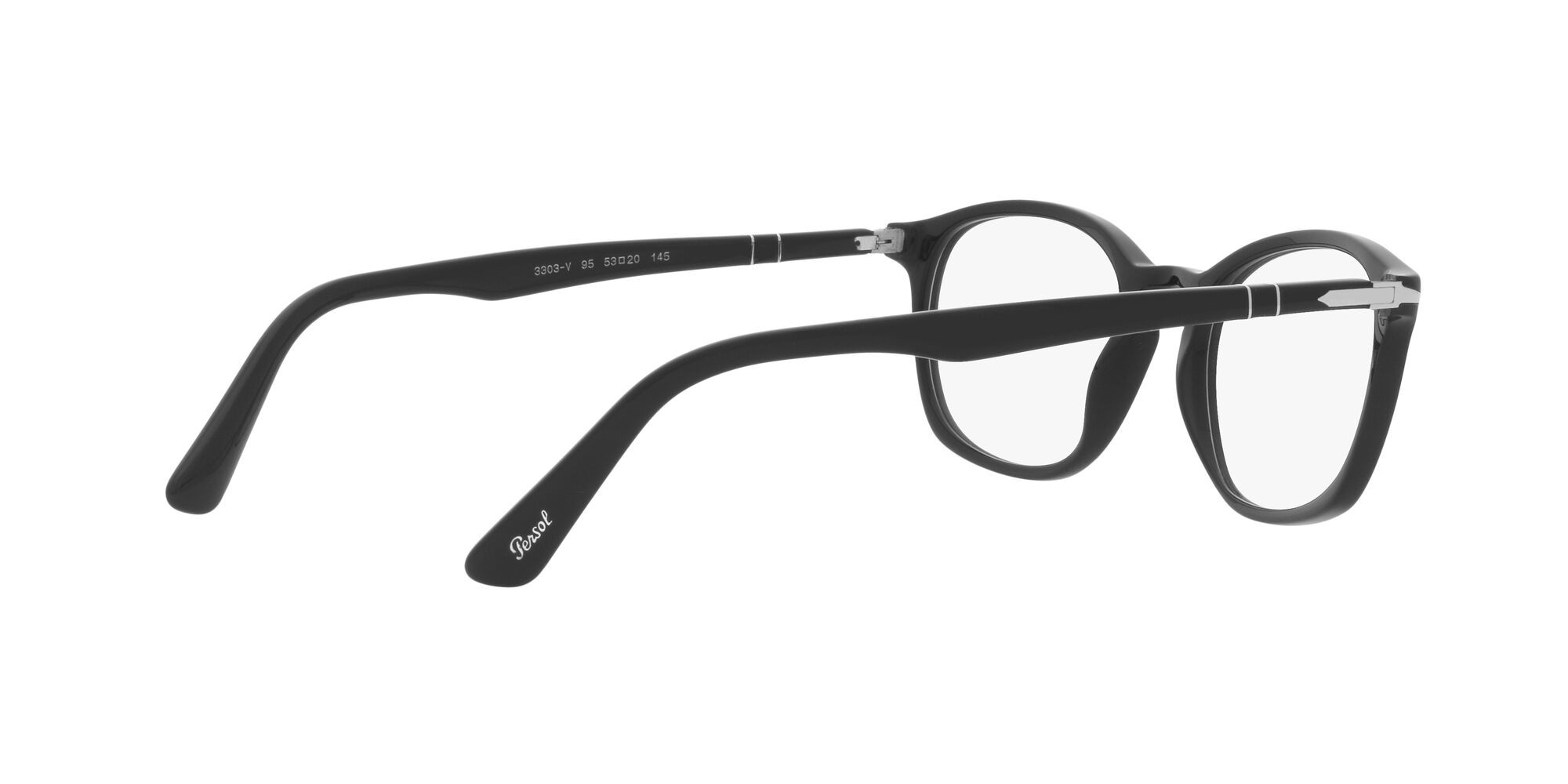 Brillen Persol PO 3303V (95) farbe nero form quadratisch gläser lente demo