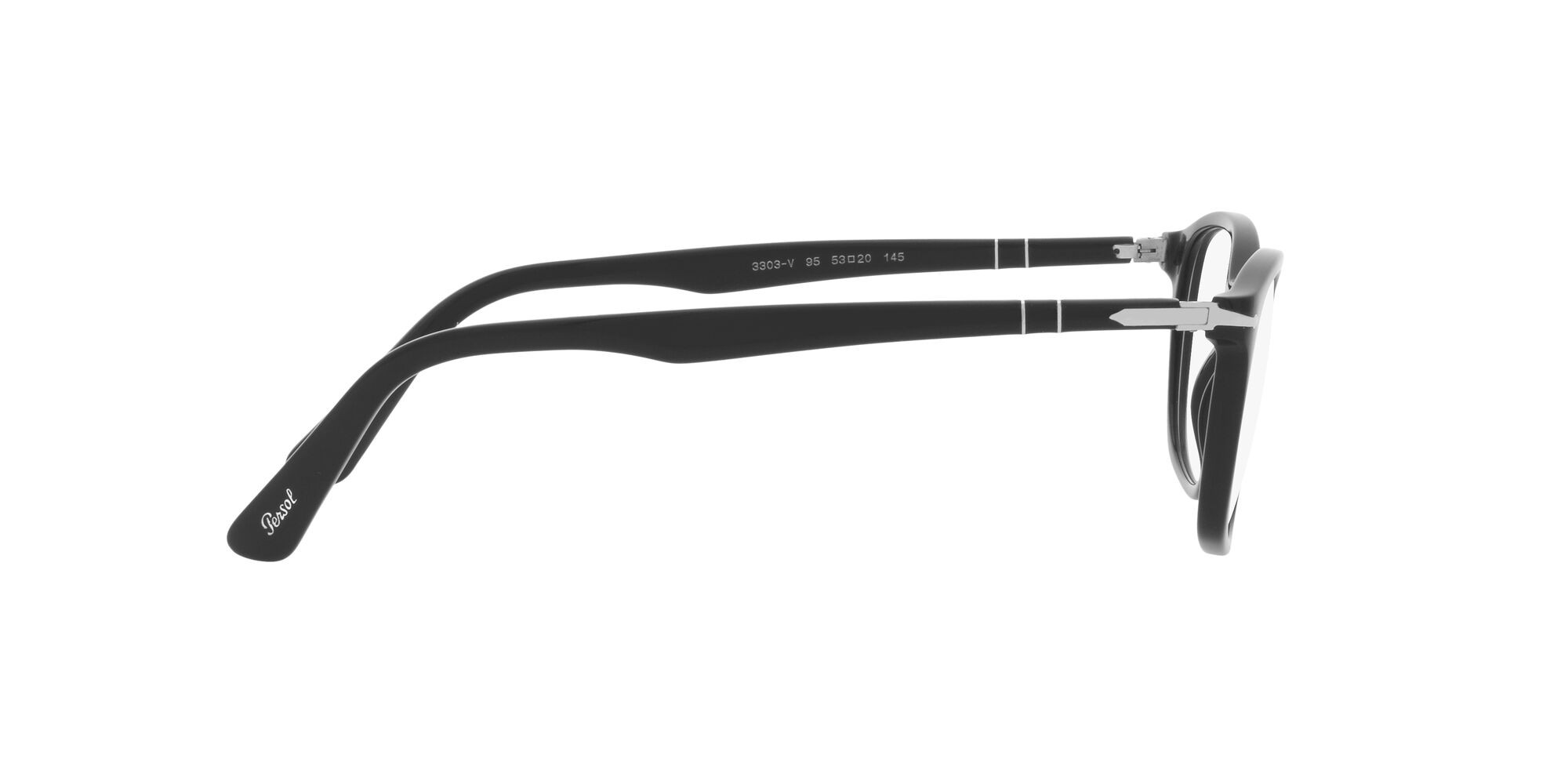 Brillen Persol PO 3303V (95) farbe nero form quadratisch gläser lente demo