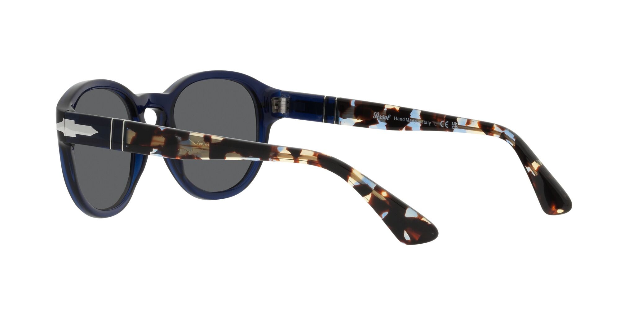 Sonnenbrillen Persol PO 3304S (1183B1) farbe blu opale form oval gläser grigio scuro