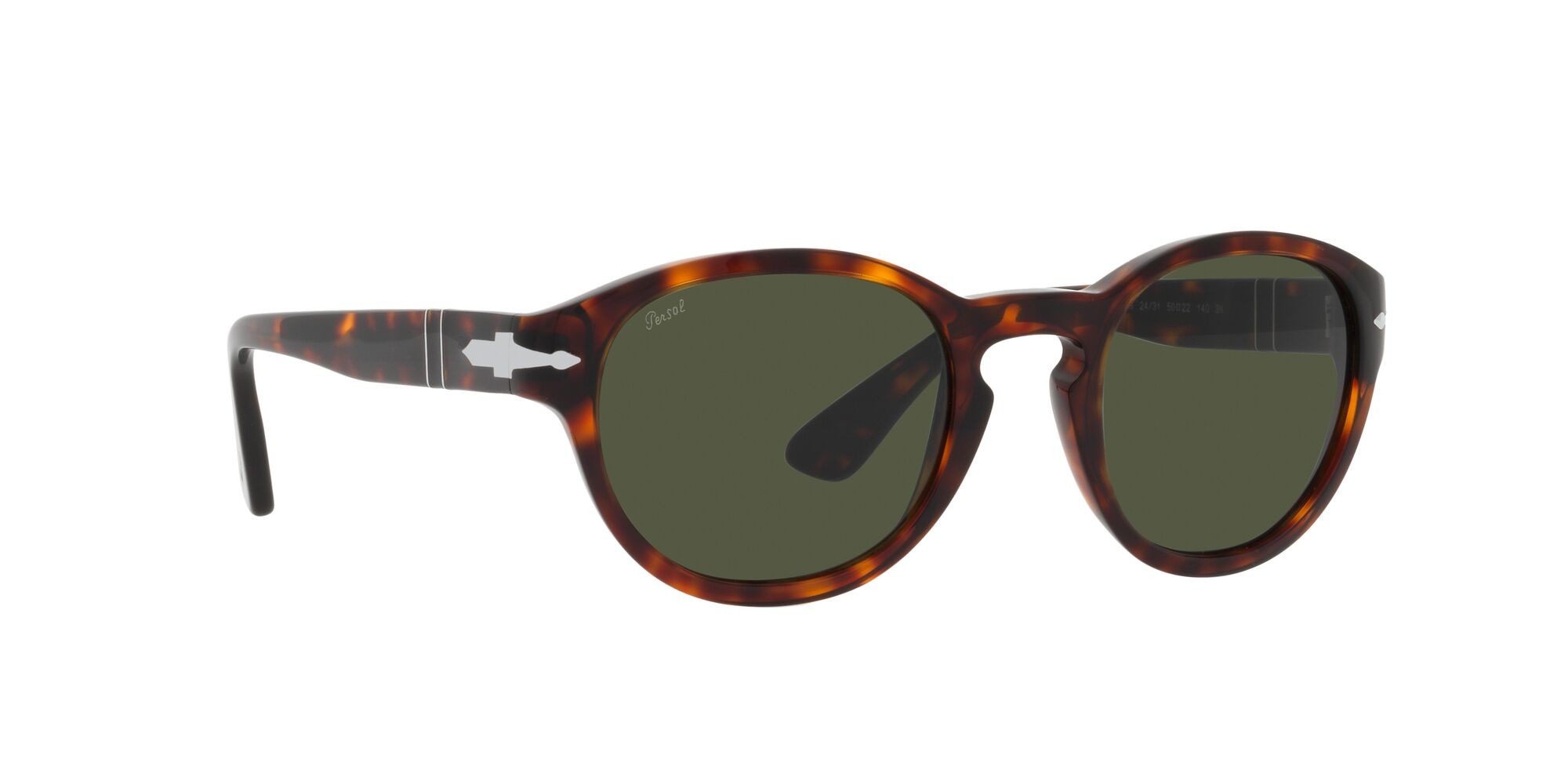Occhiali da sole Persol PO 3304S (24/31) colore havana forma ovale lenti verde
