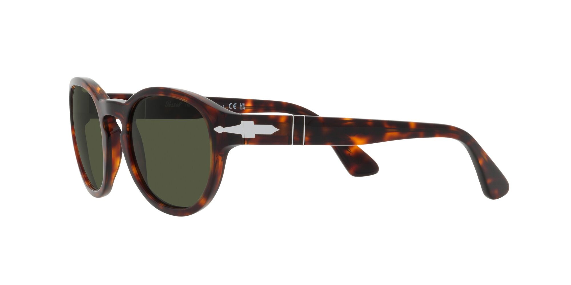 Occhiali da sole Persol PO 3304S (24/31) colore havana forma ovale lenti verde