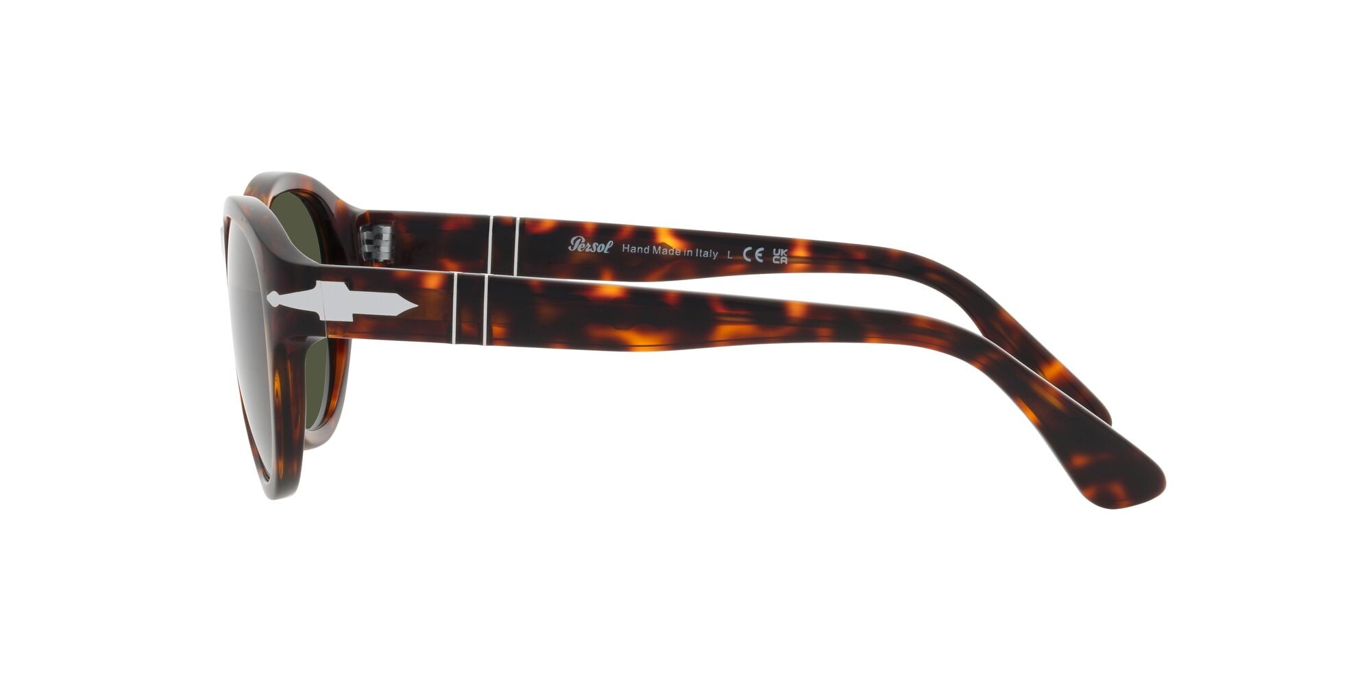 Occhiali da sole Persol PO 3304S (24/31) colore havana forma ovale lenti verde