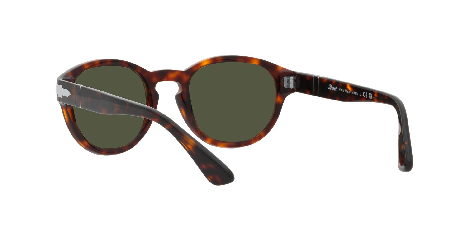 Occhiali da sole Persol PO 3304S (24/31) colore havana forma ovale lenti verde
