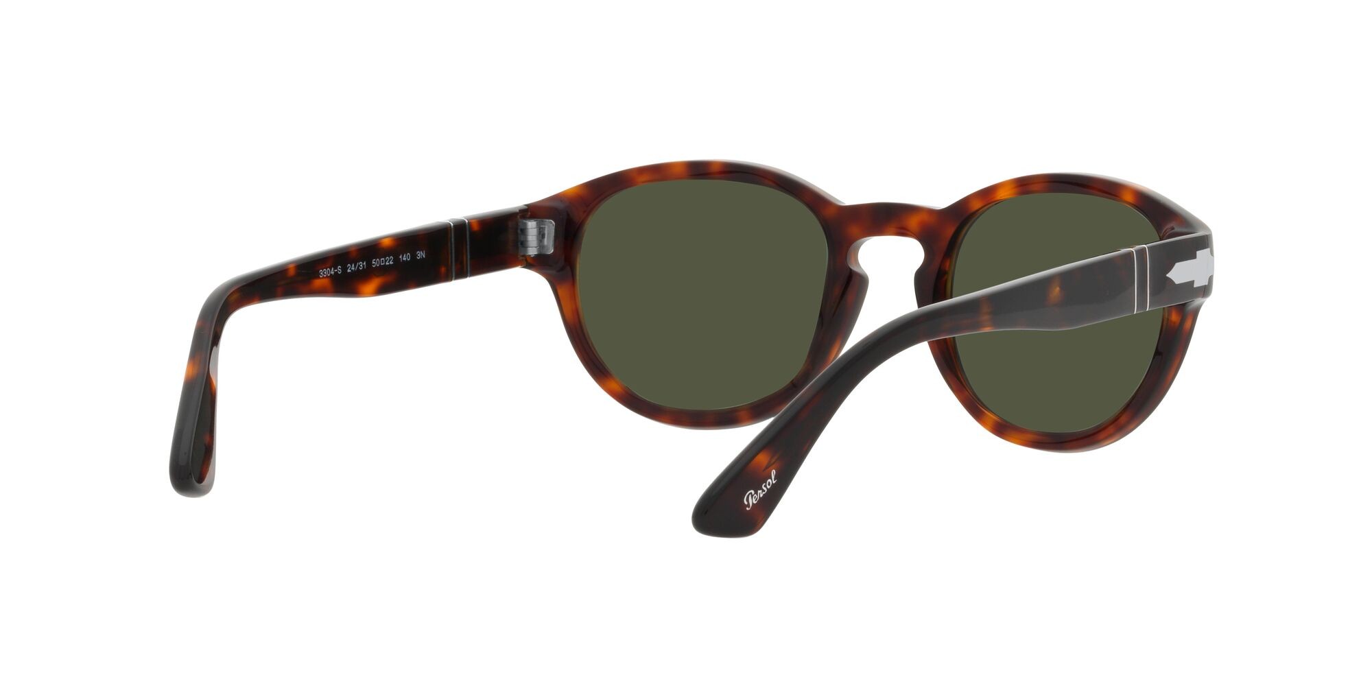Occhiali da sole Persol PO 3304S (24/31) colore havana forma ovale lenti verde