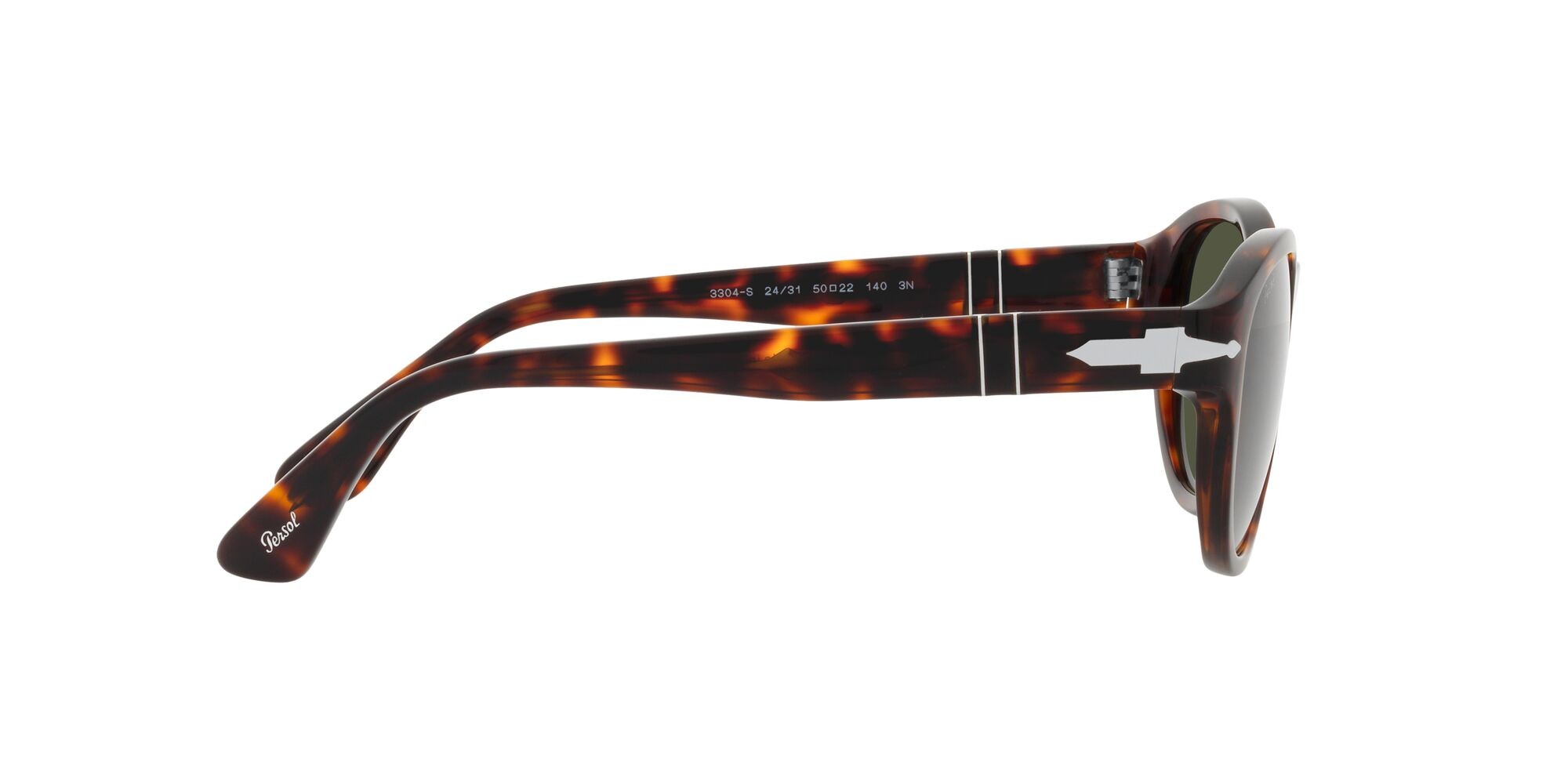 Occhiali da sole Persol PO 3304S (24/31) colore havana forma ovale lenti verde