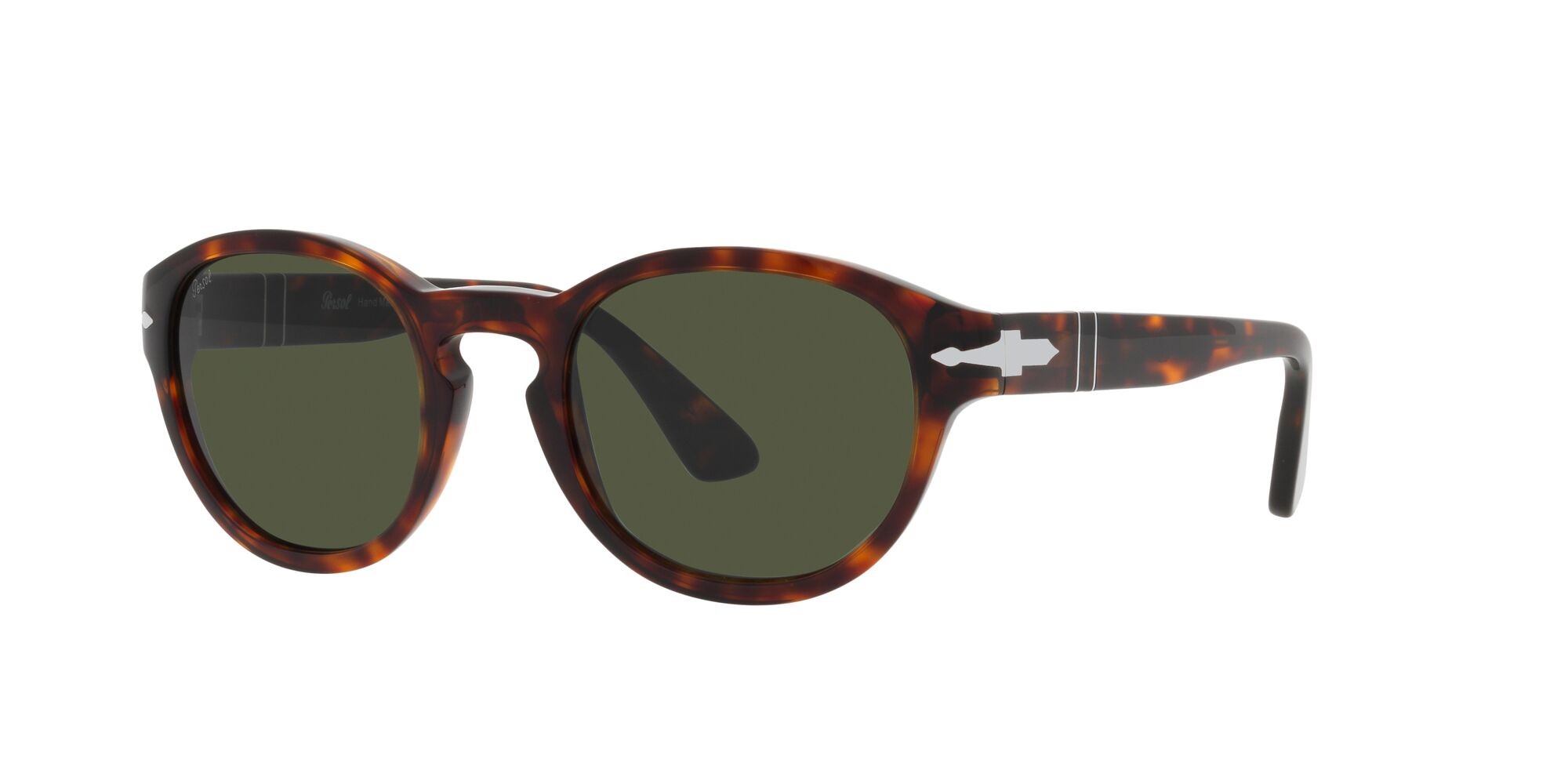 Occhiali da sole Persol PO 3304S (24/31) colore havana forma ovale lenti verde