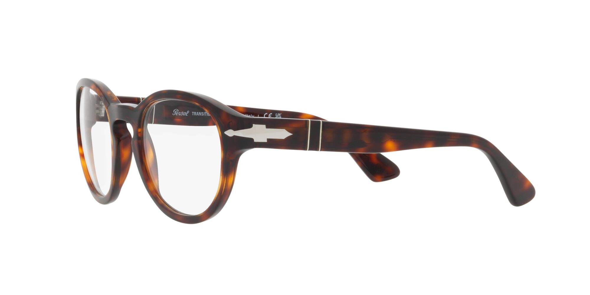 Occhiali da sole Persol PO 3304S (24/GG) colore havana forma ovale lenti transitions 8 sapphire