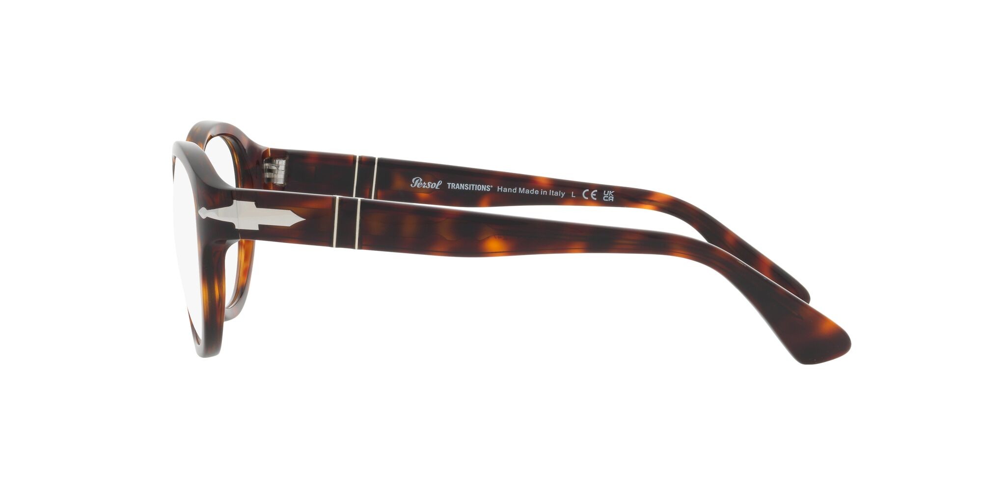 Occhiali da sole Persol PO 3304S (24/GG) colore havana forma ovale lenti transitions 8 sapphire