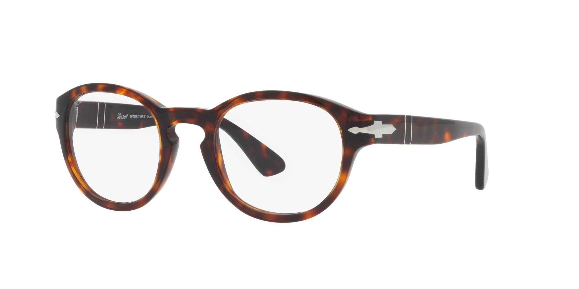 Occhiali da sole Persol PO 3304S (24/GG) colore havana forma ovale lenti transitions 8 sapphire