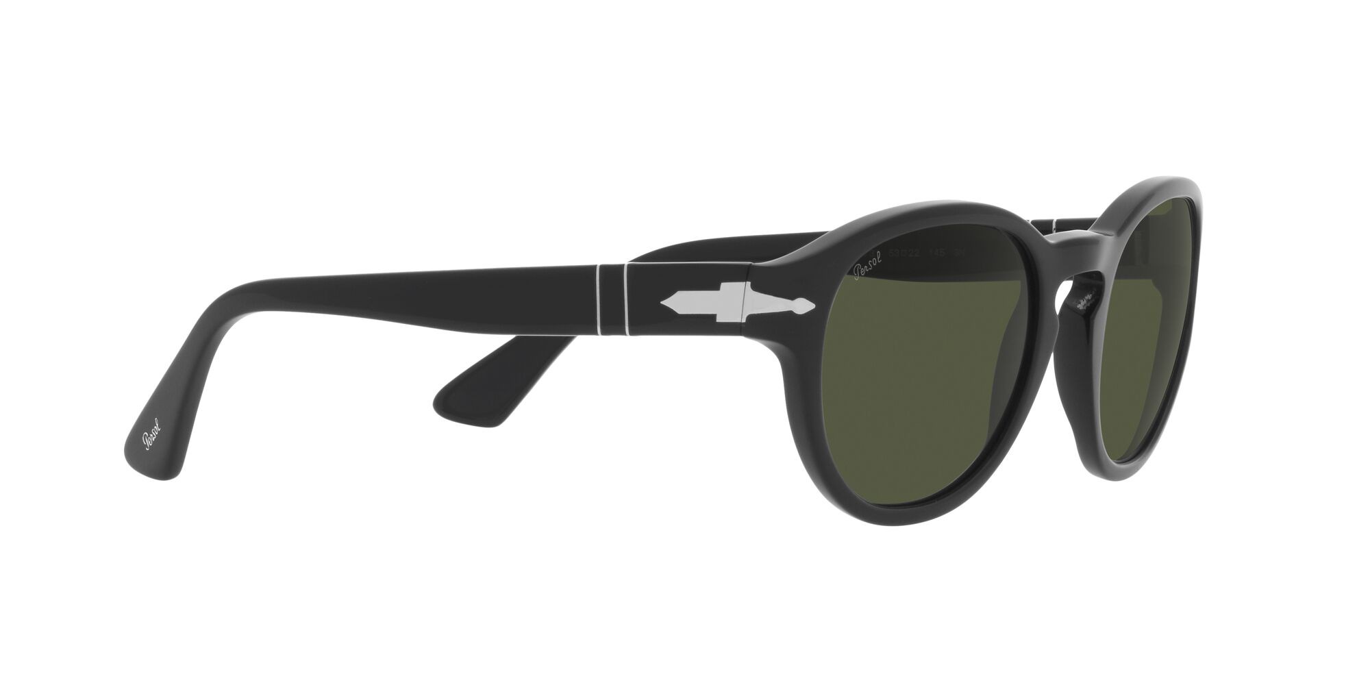 Occhiali da sole Persol PO 3304S (95/31) colore nero forma ovale lenti verde