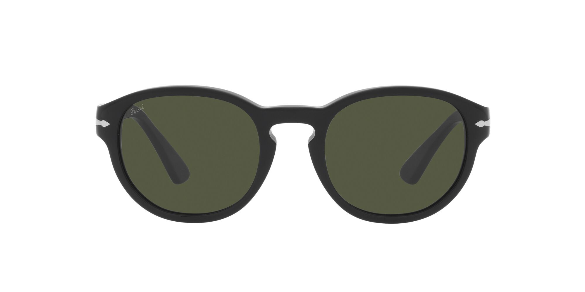 Occhiali da sole Persol PO 3304S (95/31) colore nero forma ovale lenti verde