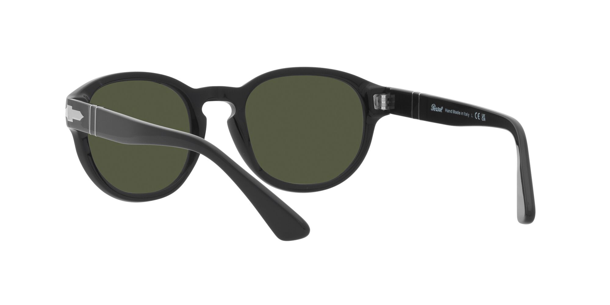 Occhiali da sole Persol PO 3304S (95/31) colore nero forma ovale lenti verde
