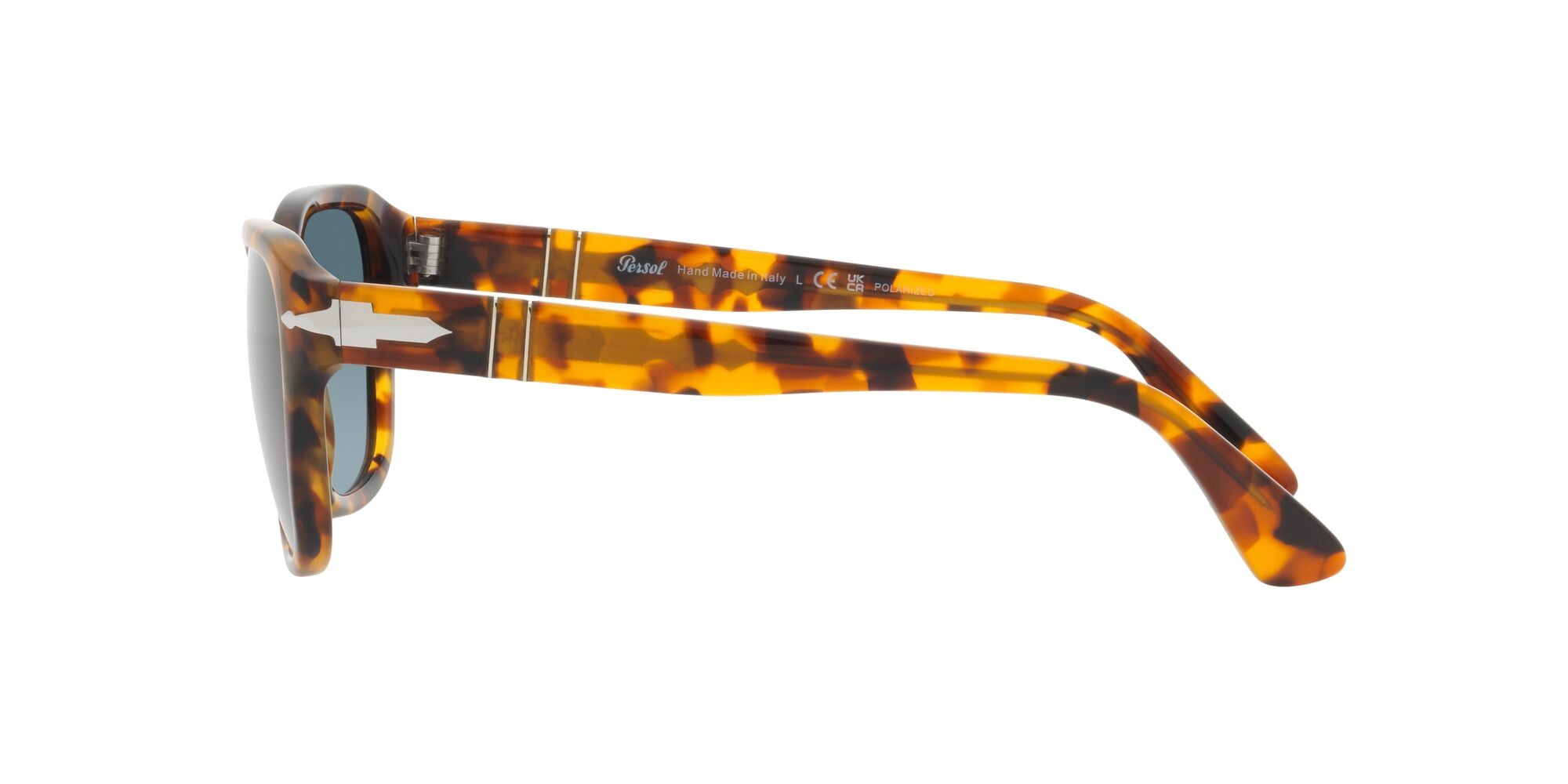 Occhiali da sole Persol PO 3305S (1052S3) colore madreterra forma ovale lenti blue polarized