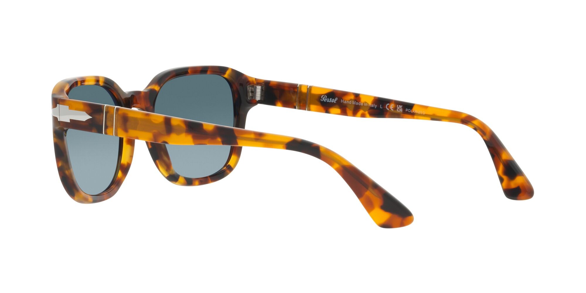 Occhiali da sole Persol PO 3305S (1052S3) colore madreterra forma ovale lenti blue polarized