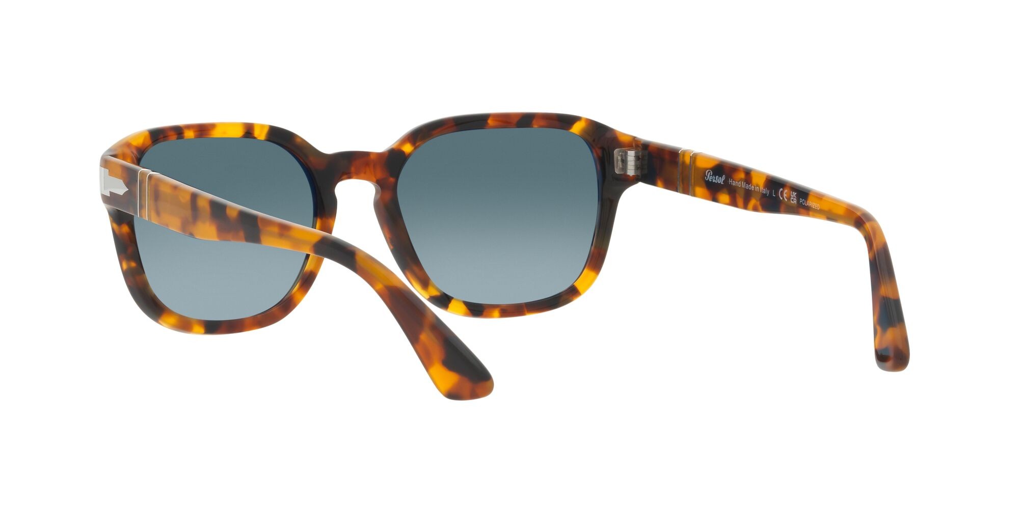 Occhiali da sole Persol PO 3305S (1052S3) colore madreterra forma ovale lenti blue polarized